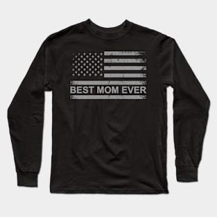 Best Mom Ever With US American Flag Mothers Day Mom Long Sleeve T-Shirt